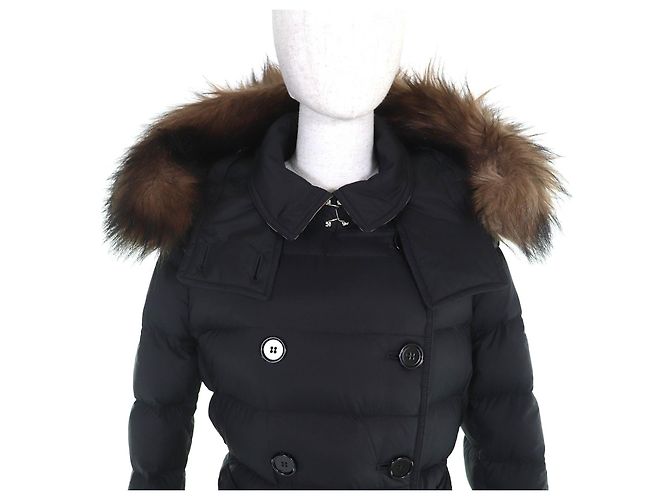 Abrigo de Plumas Burberry Nova Check Negro - vista 4