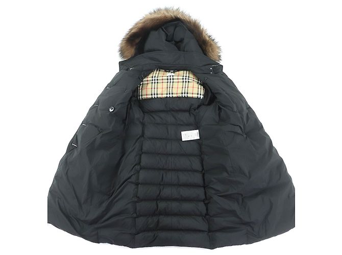 Abrigo de Plumas Burberry Nova Check Negro - vista 5