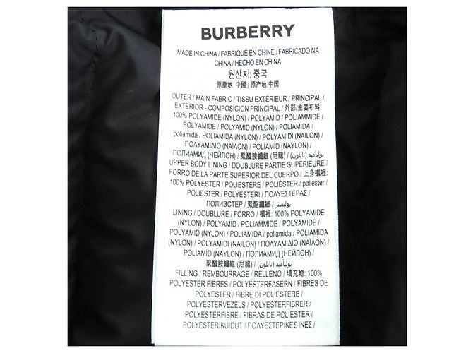 Abrigo de Plumas Burberry Nova Check Negro - vista 8