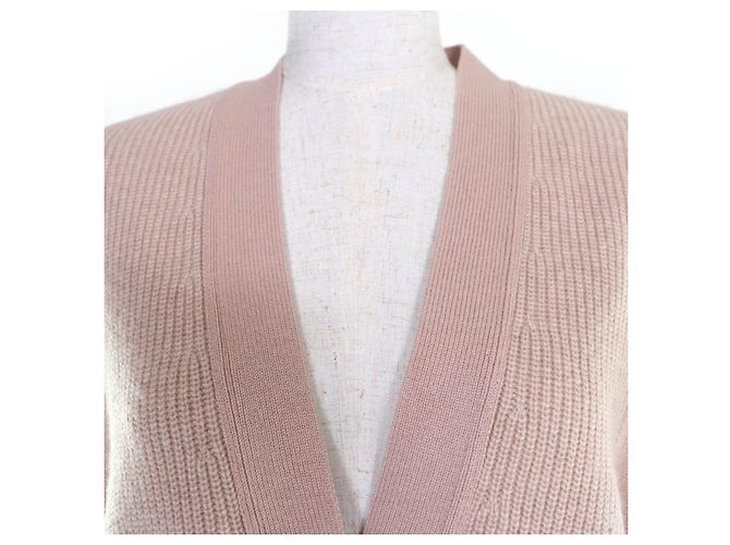 Chaleco de punto de cachemira Hermès 34 Rosa Beige - vista 4
