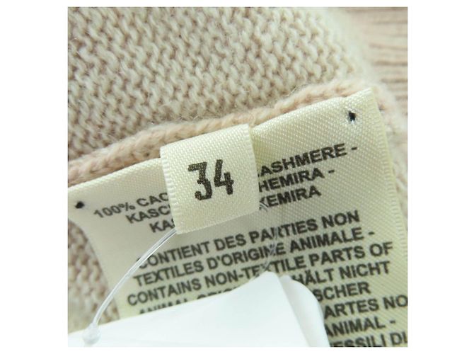 Chaleco de punto de cachemira Hermès 34 Rosa Beige - vista 7