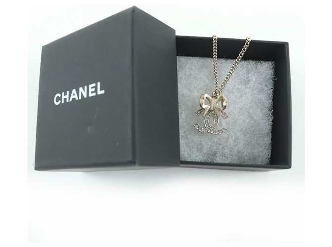 Collana CHANEL COCO Mark Ribbon con strass D'oro - vista 2