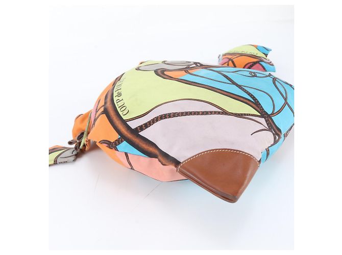 Hermès Borsa a tracolla Hermes Silky City PM in pelle e seta Multicolore - vista 5