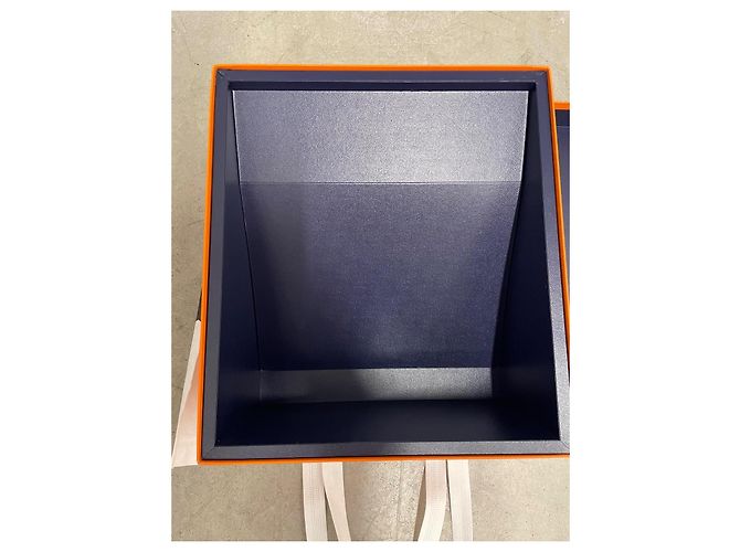 Hermès Kelly picnic Kelly précieux box Orange Dark blue - view 3
