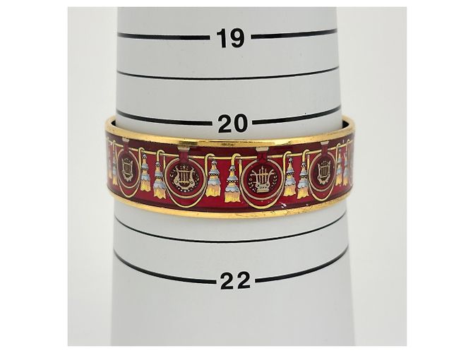 Hermès Hermes HERMES Email GM Cloisonné Armreif Rot Golden - Ansicht 5