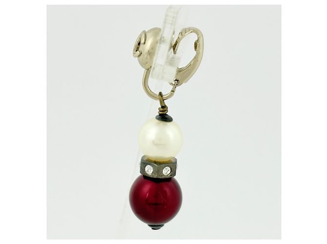 Orecchini a clip Chanel placcati oro con strass D'oro - vista 2
