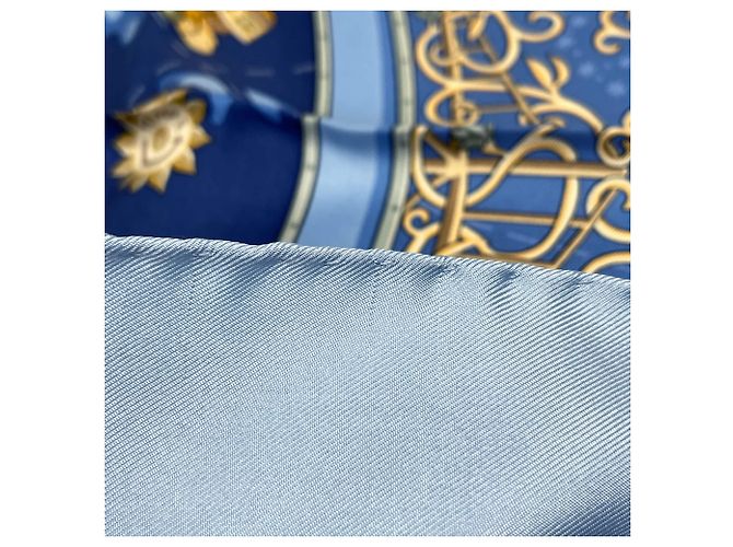 Hermès Hermes Carre 90 World Map Seidentuch Blau Mehrfarben - Ansicht 4