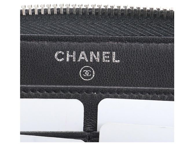 Chanel Matelassé Long Wallet aus Lammleder Schwarz - Ansicht 8
