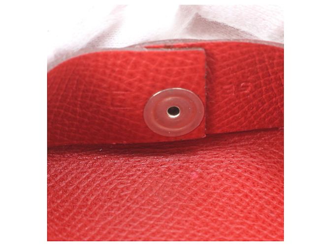 Hermès Hermes Bastia Leder Münzbeutel Rot - Ansicht 9