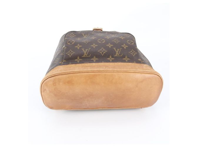 Louis Vuitton Monogram Montsouris GM Leder-Rucksack Braun - Ansicht 5
