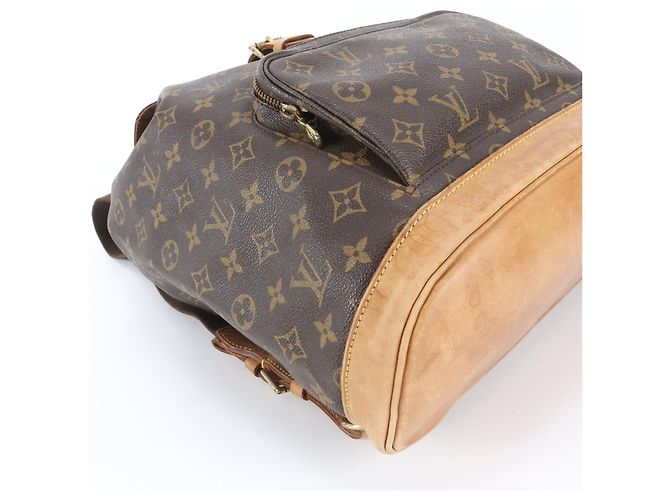 Louis Vuitton Monogram Montsouris GM Leder-Rucksack Braun - Ansicht 6