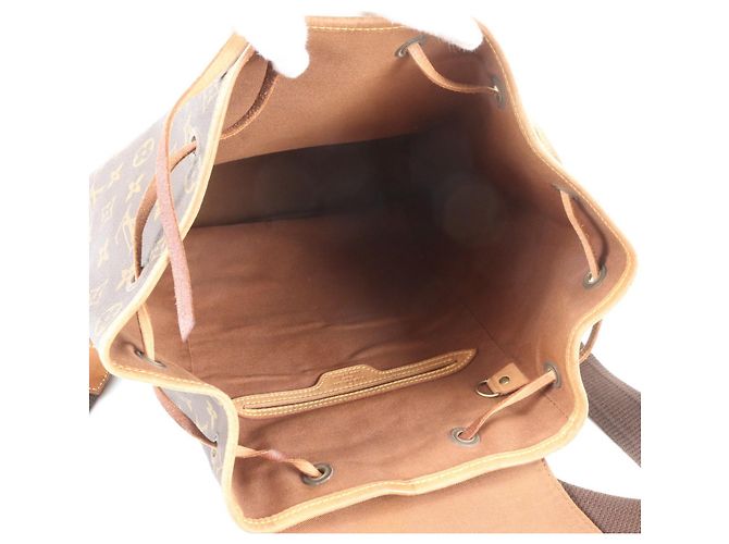 Louis Vuitton Monogram Montsouris GM Leder-Rucksack Braun - Ansicht 7