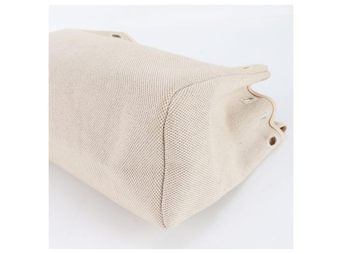 Hermès Zaino 2-way Hermes Herbag Ad Toile H Leather Beige - vista 12