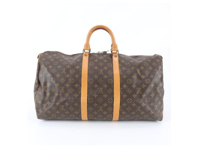 Borsa Boston Louis Vuitton Monogram Keepall 55 Marrone - vista 3