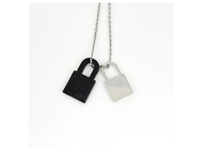 Hermès Colar Hermes HERMES O'Kelly PM Preto Prata - vista 2