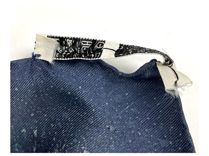 Hermès Foulard Hermes Carre 90 FEUX D'ARTIFICE Marrone Blu navy - vista 3