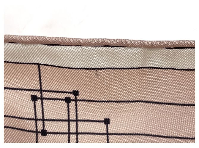 Hermès Foulard Hermes Carre 90 ECHEC AU ROI Marrone Beige - vista 5