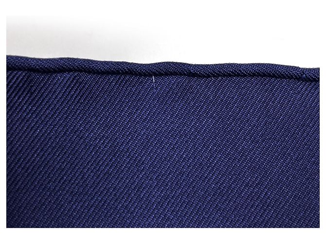 Hermès Hermes Carre 90 Concerto Seidentuch Marineblau - Ansicht 3