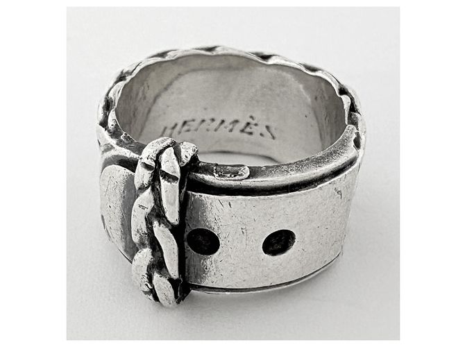 Ring Hermès Anello a Fascia Hermes Diane Silver Argento - vista 2