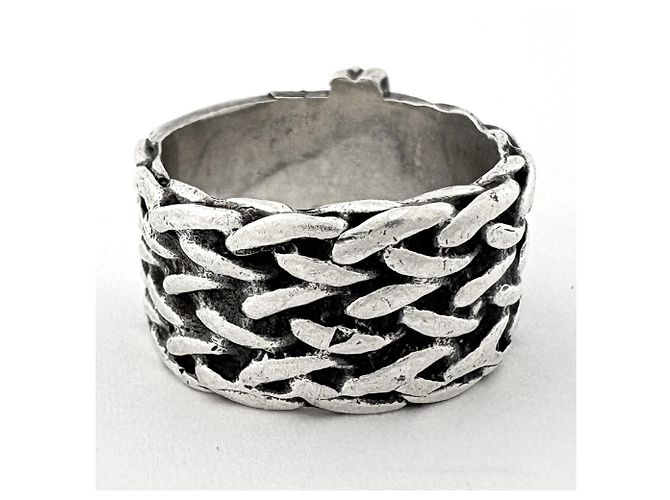 Ring Hermès Anello a Fascia Hermes Diane Silver Argento - vista 3