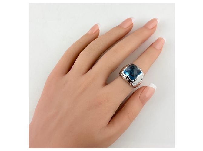 Anillo Bulgari BVLGARI Pyramide con topacio azul - vista 6