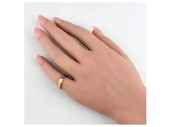 Anello Cartier Mini Love in oro rosa - vista 4