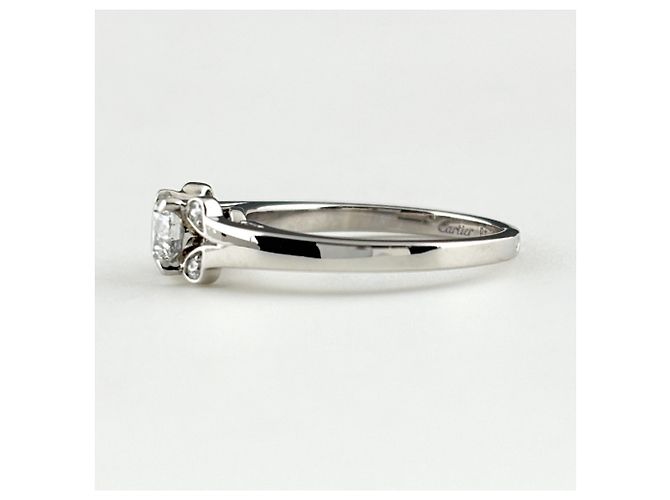 Anello Cartier Ballerina in platino e diamanti - vista 3