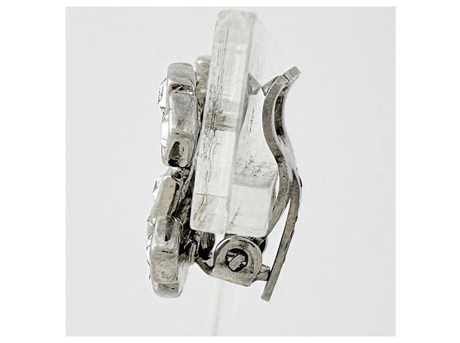 Orecchini a clip Chanel argentati con strass Argento - vista 2