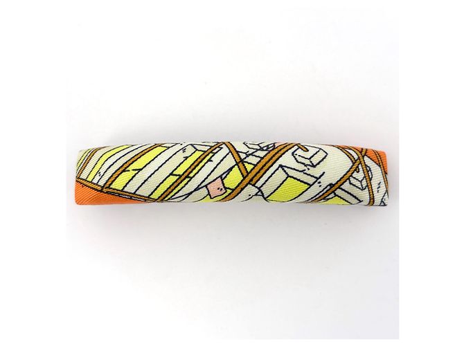 Silk In Hermès Barrette Hermes Eclipse Prata Laranja - vista 2