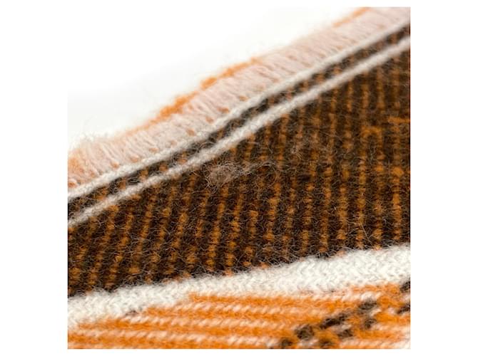 Hermès Hermes Kaschmir-Stola Braun Orange - Ansicht 2