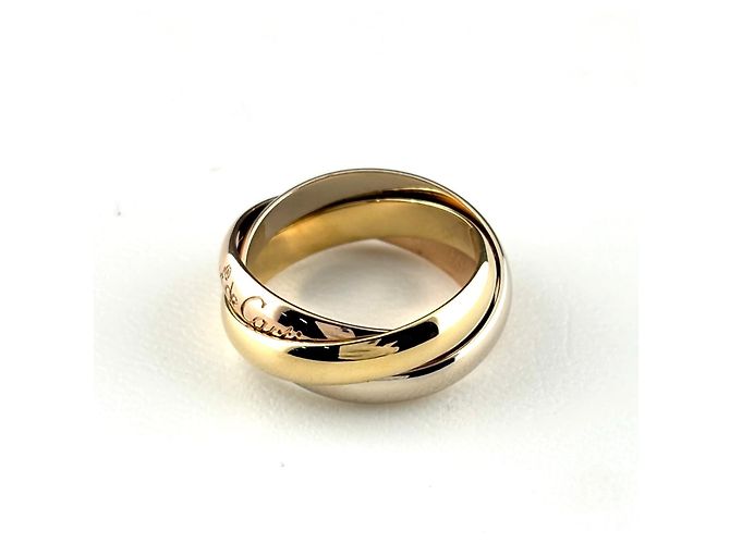 Anillo Cartier Trinity en oro blanco oro amarillo y oro rosa - vista 4