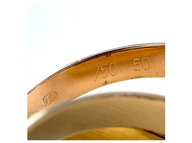 Anillo Cartier Trinity en oro blanco oro amarillo y oro rosa - vista 7