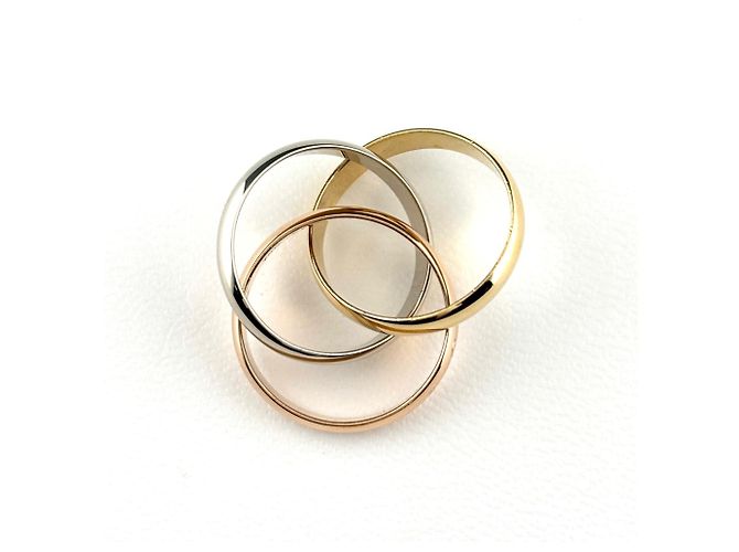 Cartier Trinity Ring aus 18K Rosa Weiß und Gelbgold - Ansicht 5