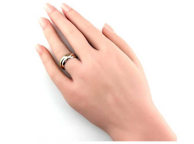 Cartier Trinity Ring aus 18K Rosa Weiß und Gelbgold - Ansicht 6