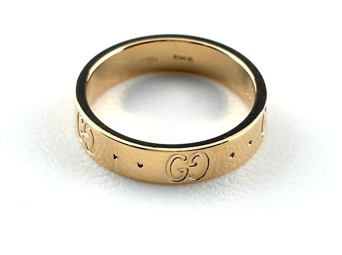 Anello Gucci Icon YG Yellow Gold Band - vista 3