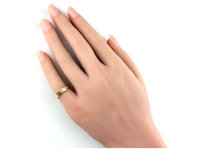 Anello Gucci Icon YG Yellow Gold Band - vista 5