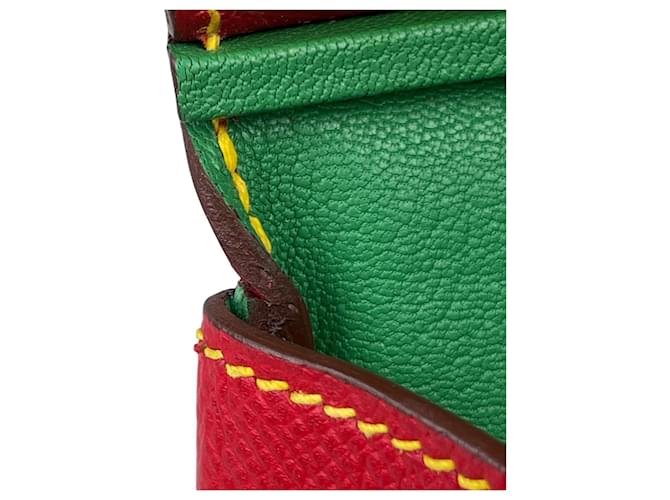 Hermès Borsa Hermes Birkin 30 Rosso Verde - vista 10