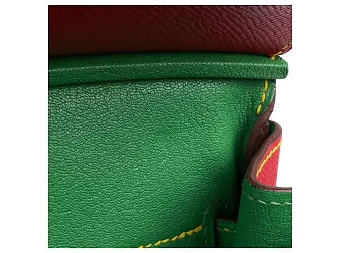 Hermès Borsa Hermes Birkin 30 Rosso Verde - vista 11