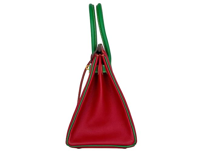 Hermès Borsa Hermes Birkin 30 Rosso Verde - vista 2