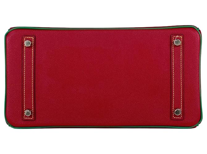 Hermès Borsa Hermes Birkin 30 Rosso Verde - vista 5
