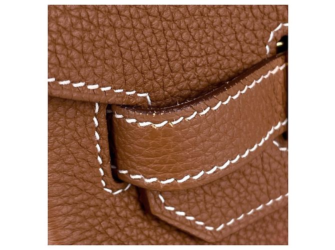 Hermès Borsa Hermes Birkin 35 in pelle Togo marrone - vista 7