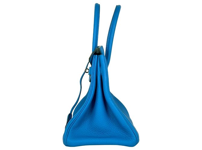 Hermès Borsa Hermes Birkin 30 in Blue Zanzibar - vista 2