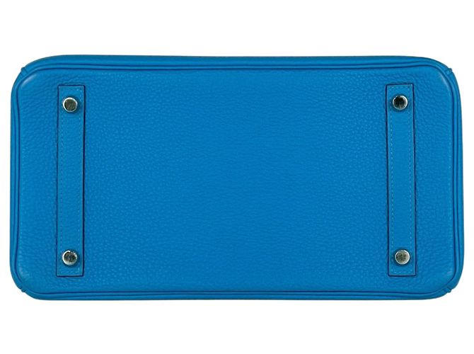 Hermès Borsa Hermes Birkin 30 in Blue Zanzibar - vista 5