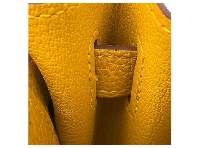 Hermès Borsa a tracolla Hermes Kelly 28 in pelle Togo Giallo - vista 11