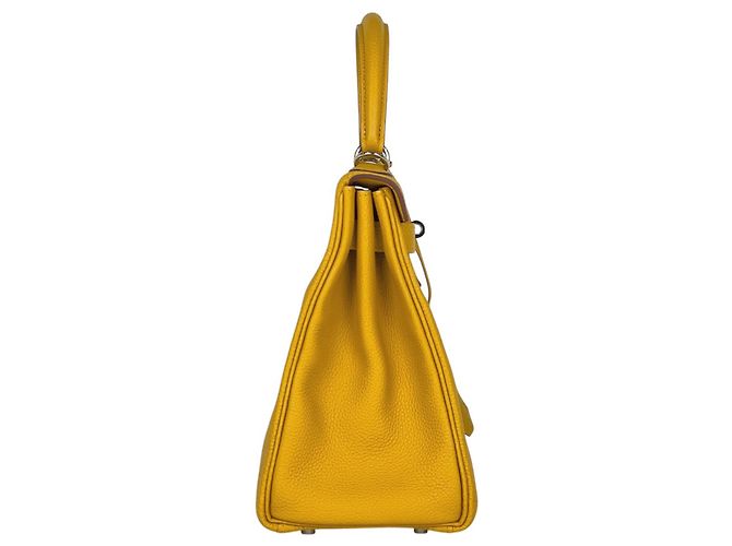 Hermès Borsa a tracolla Hermes Kelly 28 in pelle Togo Giallo - vista 4