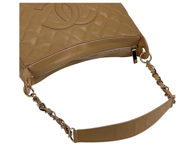 Borsa a tracolla Chanel Coco Mark Chain Beige - vista 12