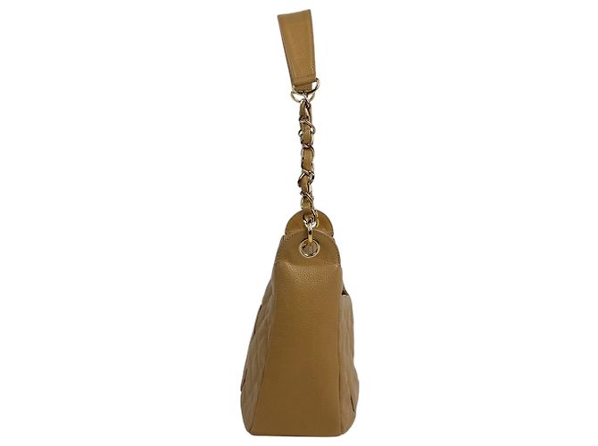 Borsa a tracolla Chanel Coco Mark Chain Beige - vista 2
