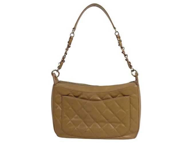 Borsa a tracolla Chanel Coco Mark Chain Beige - vista 3