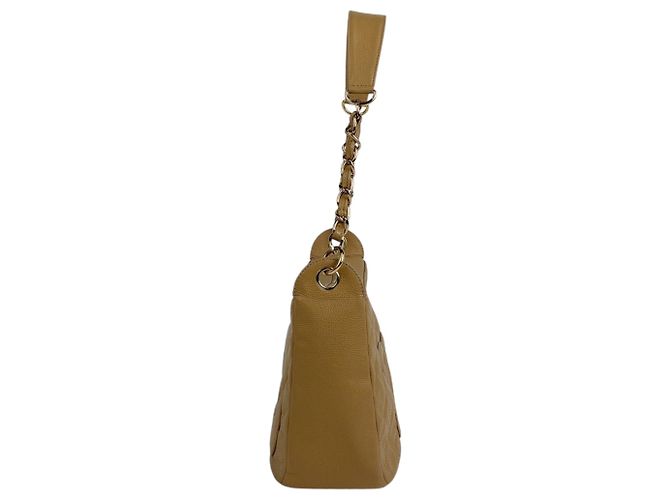 Borsa a tracolla Chanel Coco Mark Chain Beige - vista 4