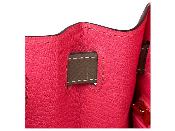 Hermès Borsa Hermes Kelly 28 Rosa Taupe - vista 11